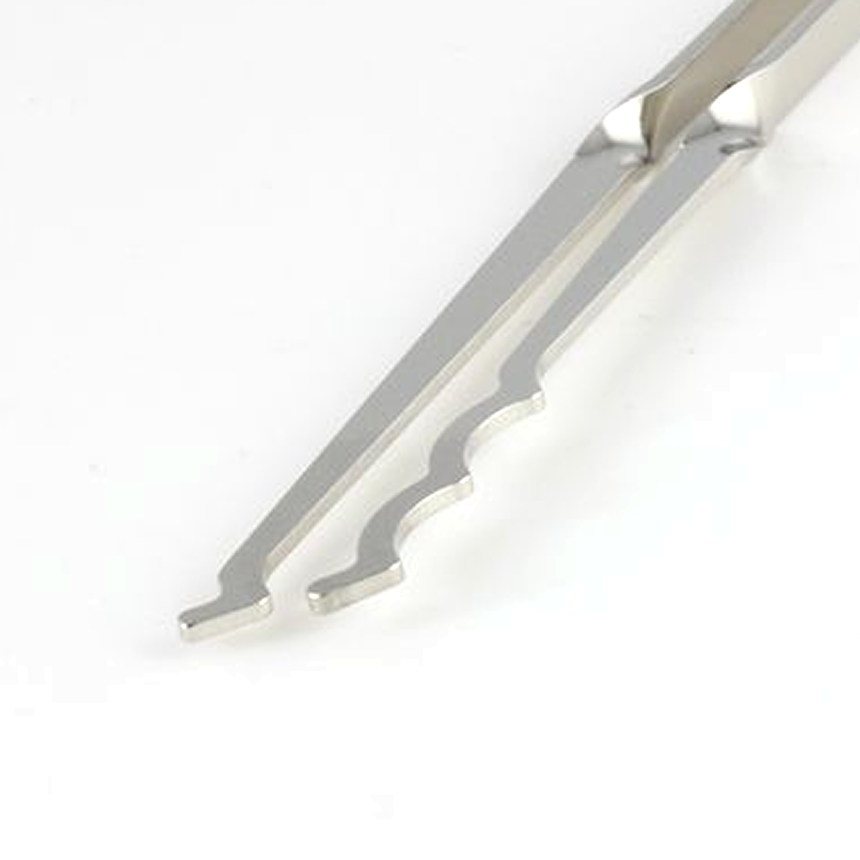 Close-up of a both Bogota lock rakes with a white background