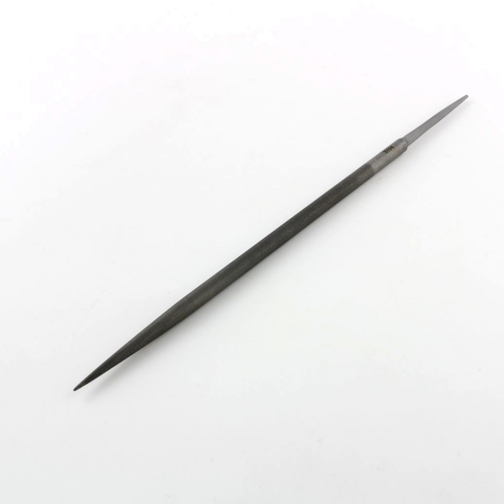 Diagonal photo of Swiss No 4 Impressioning file on a White Background