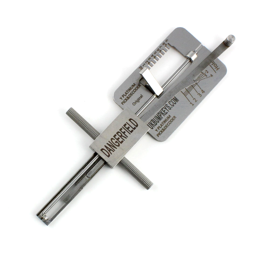 Dangerfield Yale Dimple Platinum 3 Star Lock Pick + Decoder at alternate angle