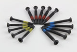 Lokko self tapping extraction screws for bell plug puller close-up view