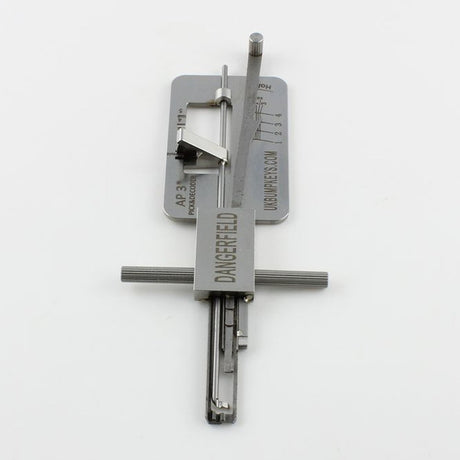 Metal tool with 'DANGERFIELD' branding on a white background