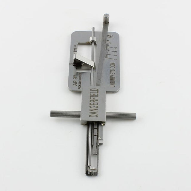 Metal tool with 'DANGERFIELD' branding on a white background