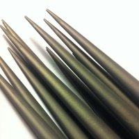 Selection of Swiss No 4 Impressioning file tips detail on a white background