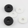 A selection of rubber and Silicon Dampneers on a white background, for lock bumping