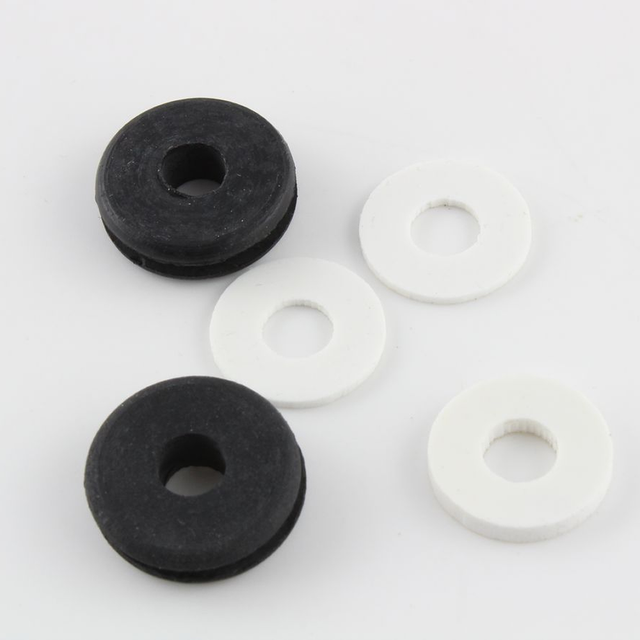 A selection of rubber and Silicon Dampneers on a white background, for lock bumping