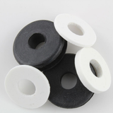A selection of rubber and Silicon Dampners on a white background, for lock bumping - close-up