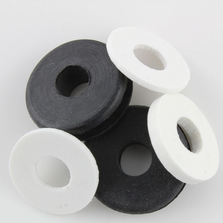 A selection of rubber and Silicon Dampners on a white background, for lock bumping - close-up