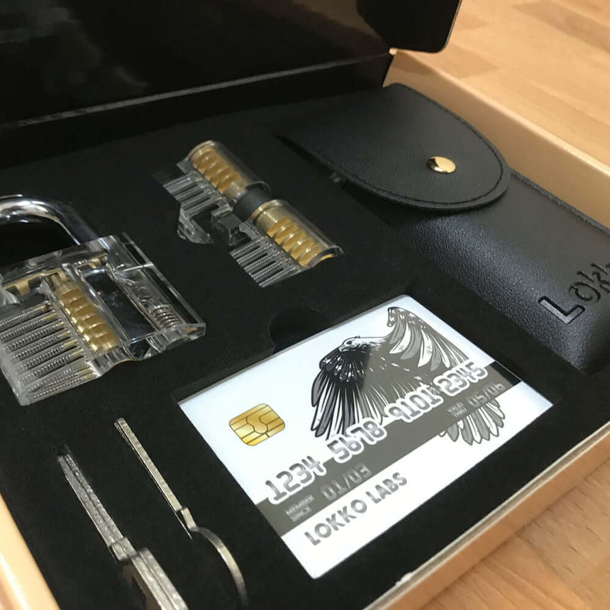 Beginners Lock Picking Kit in a box: Extensive Lock Pick Set, Spy Card ...