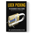 Lock Picking book cover showing detailed illustrations for beginners on how to pick locks.