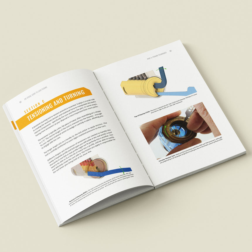 Lock Picking, The Beginners Visual Guide - 190 Full Colour Illustrations and 176 Pages teaching you how to pick locks in depth