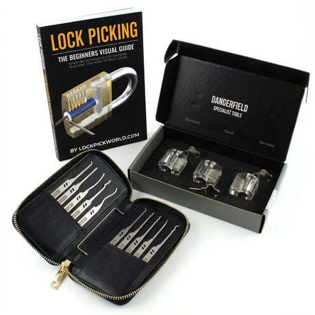 SERENITY set with three progressive clear practice locks and Beginners Visual Guide