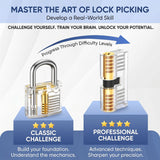 Beginners Lock Pick Set in a box: Complete Lock Pick Kit, Spy Card Kit + Practice Locks and Dummies guide by Lokko