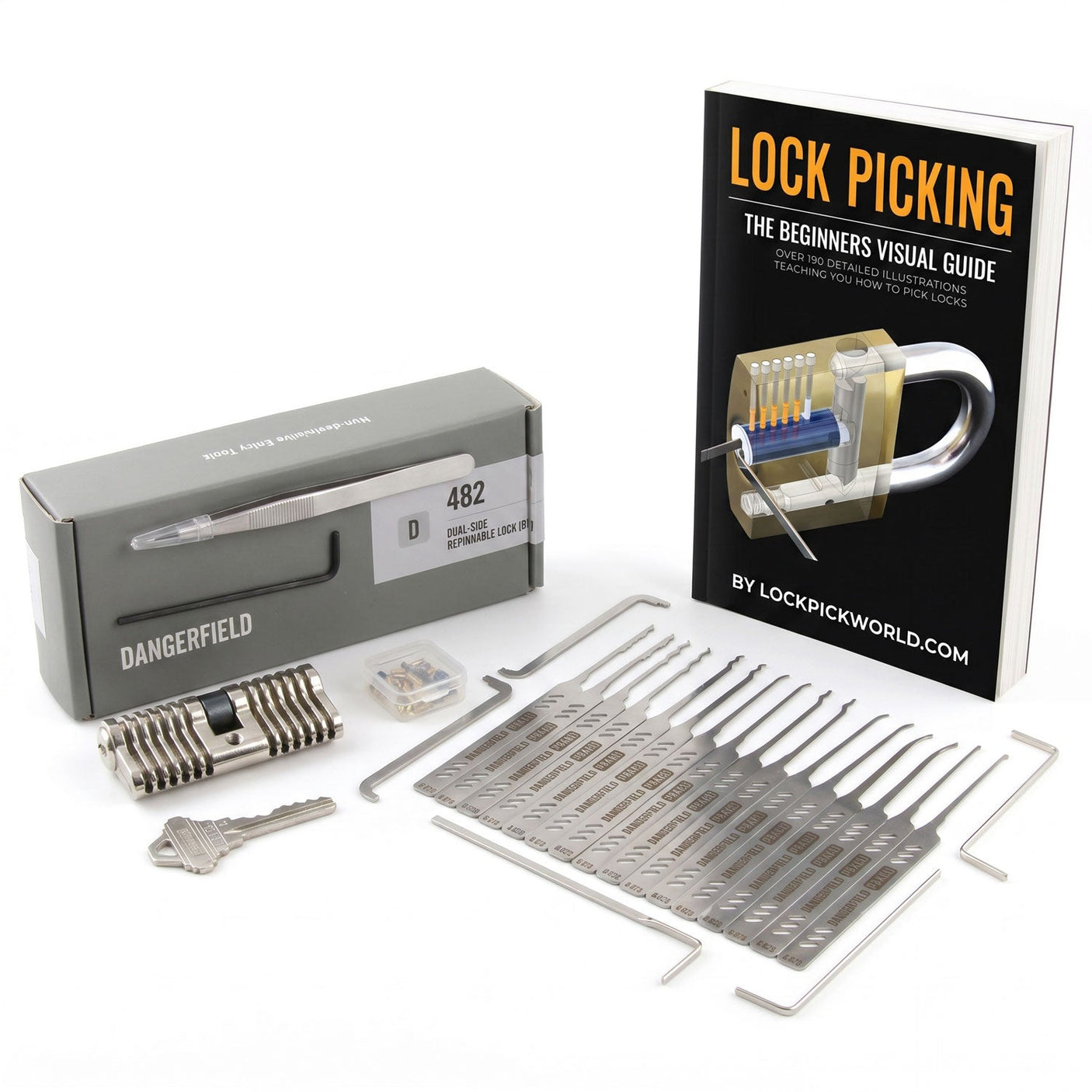 Dangerfield Praxis with aluminium cutaway repinnable lock and Beginners Visual Guide bundle