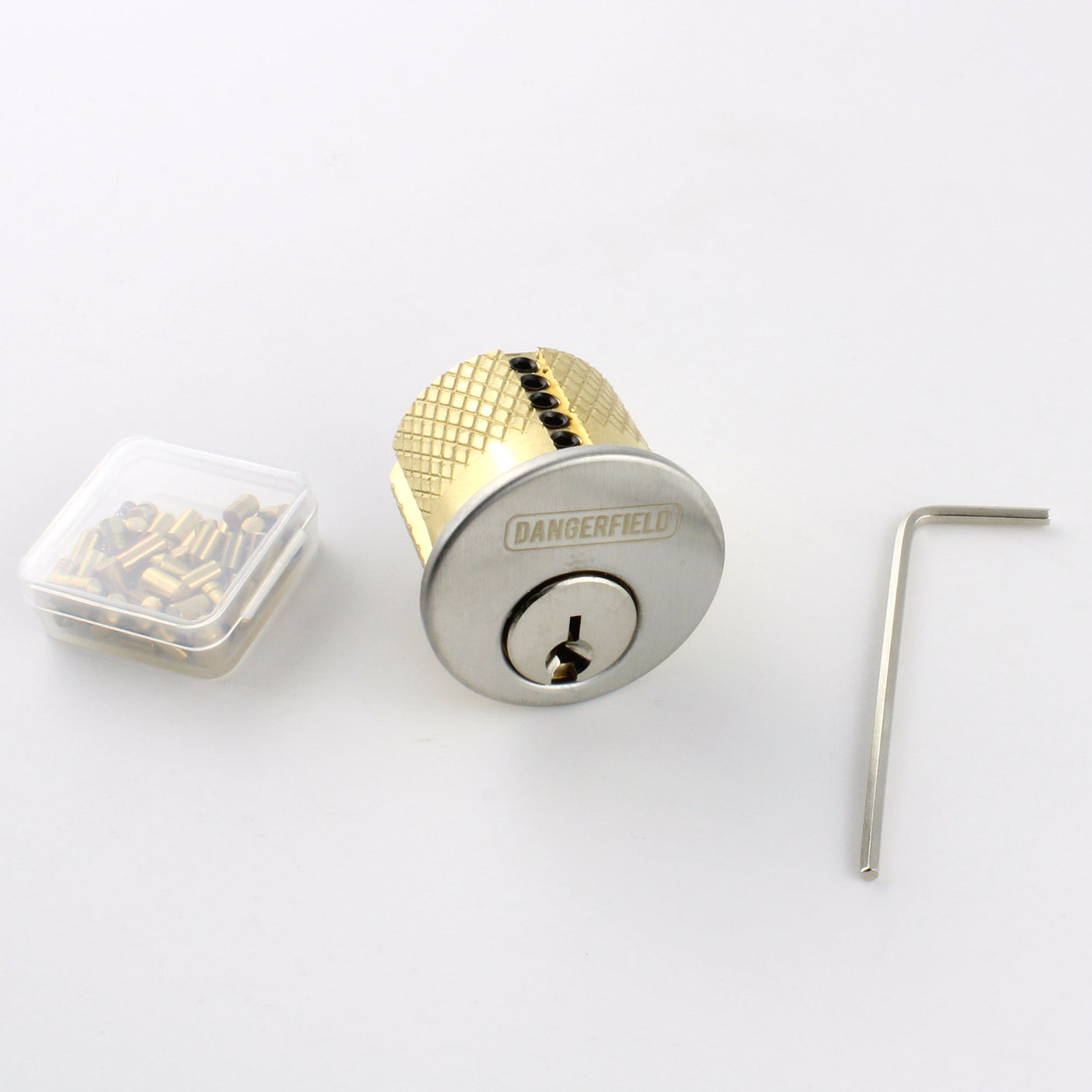 Repinnable Practice Lock Kit + Pins, Springs, Stoppers, Hex Allen Key