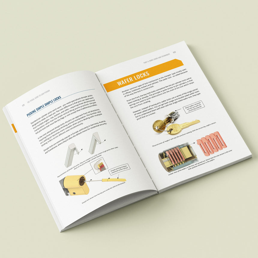 Lock Picking, The Beginners Visual Guide - 190 Full Colour Illustrations and 176 Pages teaching you how to pick locks in depth