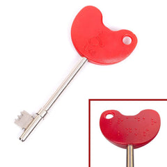 EZLOK Disabled Toilet Key for Radar Doors - Large Grip Braille Head