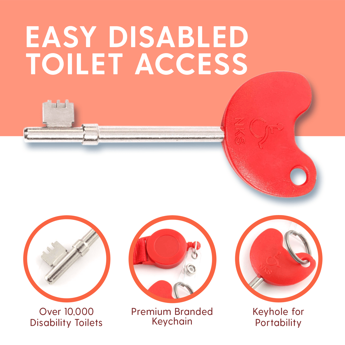 Disabled Key 3x LOKKO Radar Disabled Toilet Key for Radar Doors | Comfortable Grips ...