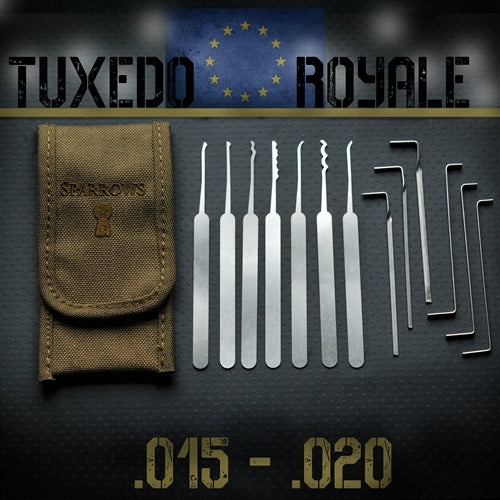 Tuxedo Royale Euro Lock Pick Set .015" + Case - official Sparrows product image