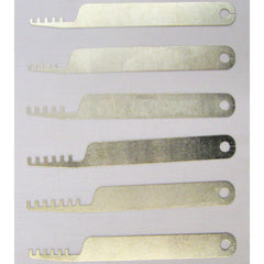 6 Piece Tapered Comb Padlock Lock Picks - UKBumpKeys
