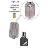 Clear Practice Tubular Lock - Standard Pin Version - UKBumpKeys