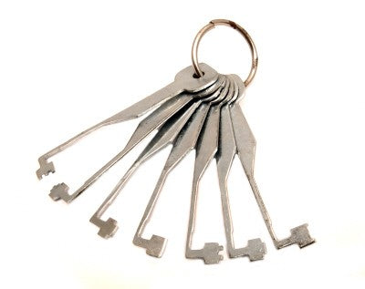 2 Lever Try-Out Keys - 7 Piece Lever Lock Skeleton Keys - UKBumpKeys