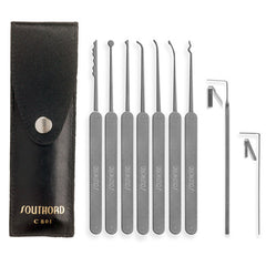 SouthOrd 9 Piece Slimline Lock Pick Set + Case C801 - UKBumpKeys