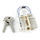 Clear Practice Padlock with Visible Mechanism - Lock Picking Training : Starter Difficulty - UKBumpKeys