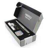 Dangerfield Brushed Aluminium Repinnable Lock +Pins and Tweezers