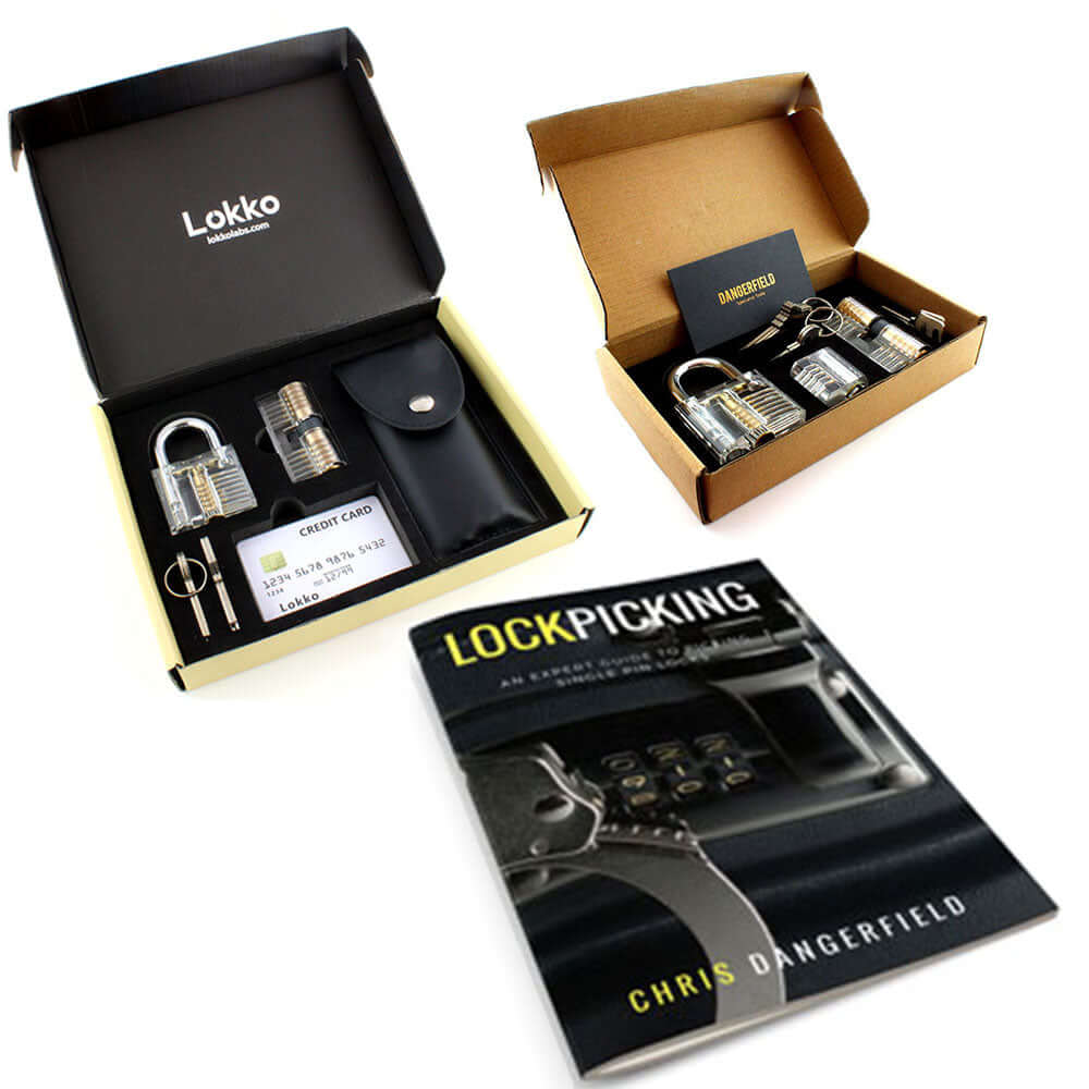 Lock Pick School in a box for Beginners Lock pick set, spy card + Pra