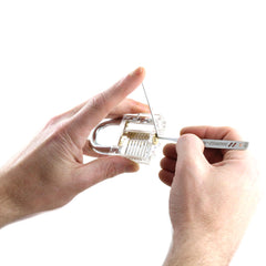 Clear Practice Padlock with Visible Mechanism - Lock Picking Training : Starter Difficulty - UKBumpKeys