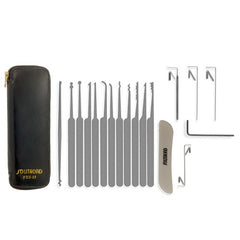 SouthOrd PXS-17 Complete Lock Pick Set - Picks, Handle, Wrenches, Leather Wallet. - UKBumpKeys