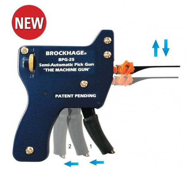 Brockhage SemiAutomatic Lock Pick Gun + 15 Needles