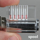 Brockhage Clear Plastic Practice Lock (Spool Pins) - UKBumpKeys