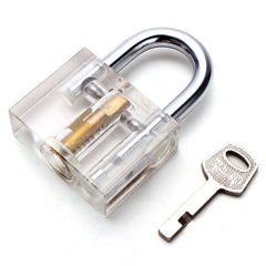 Clear disc detainer practice padlock