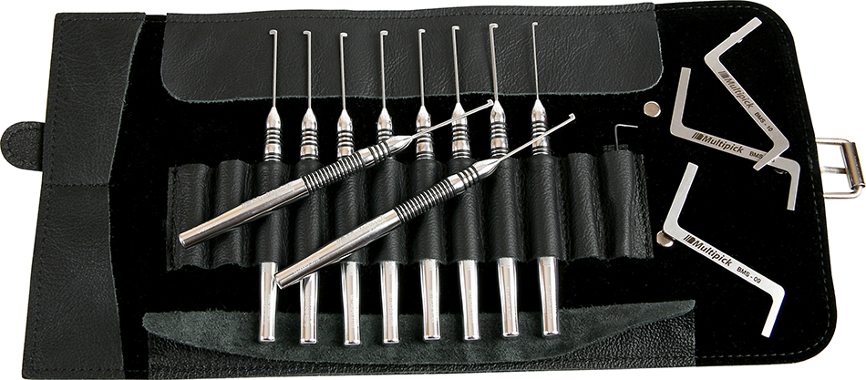 Multipick ELITE G-Pro Dimple Lock Pick Set with Leather Wallet
