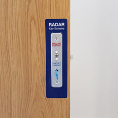 N&C Blue Heart Shaped Disabled Toilet Key for RADAR disabled toilet locks